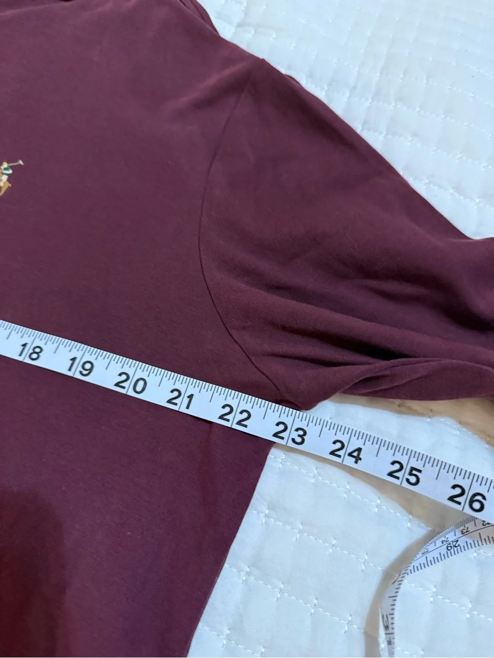 Ralph Lauren Long-Sleeve Polo Shirt in Burgundy with Gold Pony